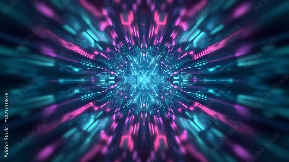 Aufkleber vibrant light patterns create a stunning visual experience in a digital environment