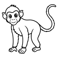 a nice monkey line art picture