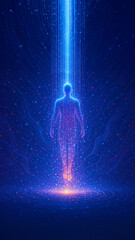 generative illustration. awareness of astral energies of the subtle plane.	