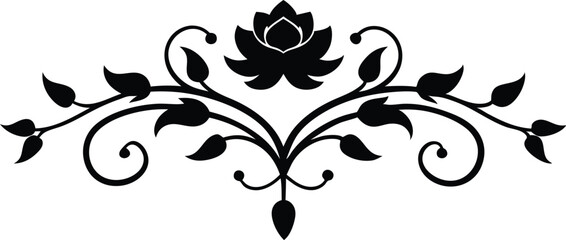  florist ornament vector art illustration.