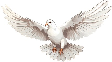 Dove sketch hand drawn Vector illustration cartoon - Detailed drawing for bird lovers