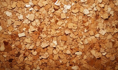 Corkboard Texture: A Detailed Close-Up of Brown and Beige Cork Pieces