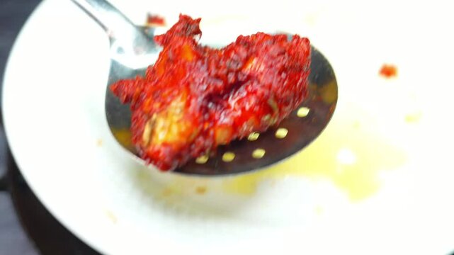 Crispy, juicy Fried Chicken / Tandoori Chicken &ndash; A famous Indian cuisine, known for its smoky, spiced flavor. A popular restaurant and street food, loved worldwide for its rich taste and vibrant color