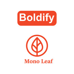 Mono Leaf  Logo 