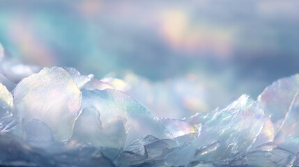 Abstract iridescent crystal background texture for wallpaper design and holographic light effects art