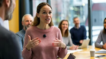 A vibrant team meeting with engaged participants discussing ideas.