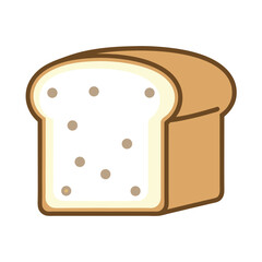 Minimalist Bread Loaf Vector Design.