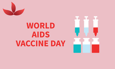 HIV Vaccine Awareness Day World AIDS Vaccine Day Vector' Rbbon World Cancer Awareness.