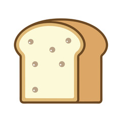 Minimalist Bread Loaf Vector Design.