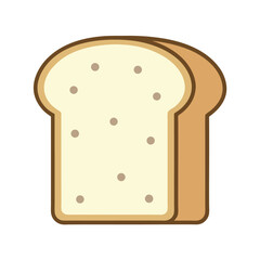 Minimalist Bread Loaf Vector Design.