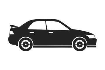 Car silhouette vector illustration with white background