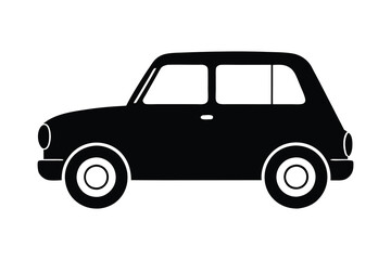 black and white car silhouette vector illustration