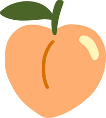 Peach fruit icon design vector illustration