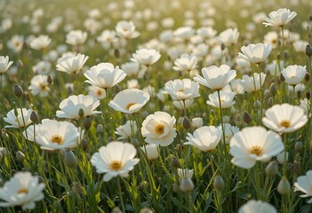 white and yellow flowers in spring