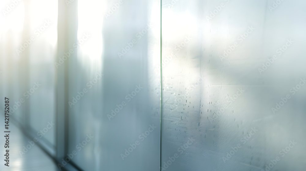 Poster abstract close-up of a frosted or textured surface, possibly glass or metal, with soft diffused ligh