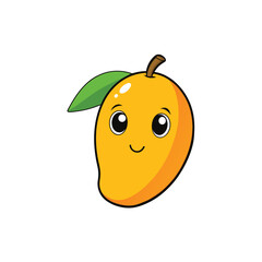 Mango Clipart on White Background Vector Fruit Illustration 