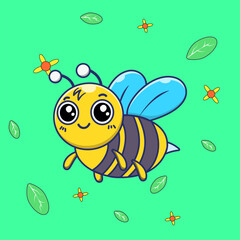 bee icon, honey bee vector, flying insect cartoon, beekeeping illustration, cute bee design 