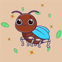 cricket insect vector, cartoon cricket, chirping bug, grass insect illustration, minimal cricket icon