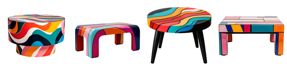 Vibrant and modern abstract furniture designs