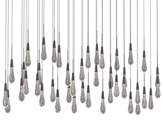 Soltaire black Linear Chandelier - Elegant Lighting Fixture Against black Background