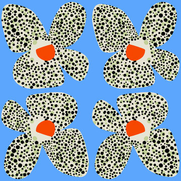 Flower art abstract background