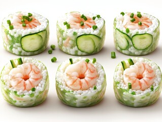 Creating ultrahd fresh spring rolls with shrimp and vegetables is a culinary adventure in Asian cuisine