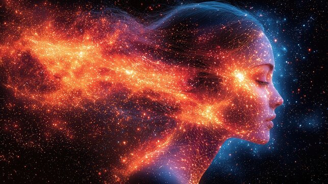 A sleek, metallic head, adorned with intricate, glowing lines that seemed to pulse with energy, hinted at the intelligence within, while data points, like constellations, illuminated the surface, 