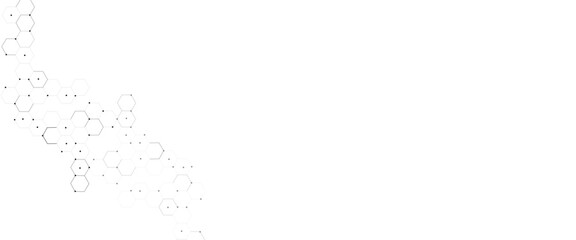 Vectors Geometric abstract background with simple Hexagon elements. Vector illustration for medicine, technology or science design