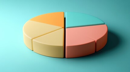 Obraz premium Pie chart showing budget allocation for monthly expenses and future savings
