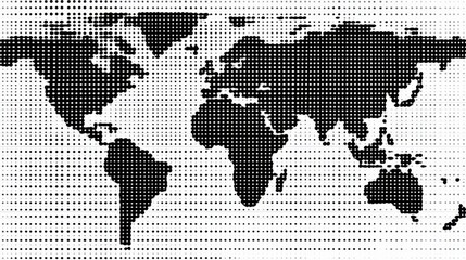 Fototapeta premium Abstract image of world map made of binary code symbolizing digital globalization
