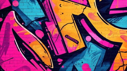A bold hand-drawn graffiti style illustration with urban vibes