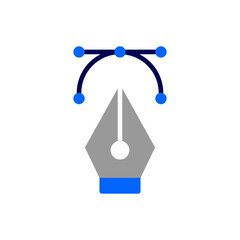 pen tool vector icon illustration isolated on white background