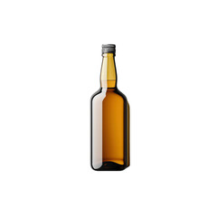 Amber Glass Bottle Mockup with Silver Cap - Product Packaging Design