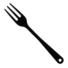 Camouflage Fork Silhouette Vector – Creative Cutlery and Kitchen Tool Illustration