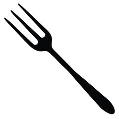Camouflage Fork Silhouette Vector – Creative Cutlery and Kitchen Tool Illustration