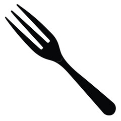 Camouflage Fork Silhouette Vector – Creative Cutlery and Kitchen Tool Illustration