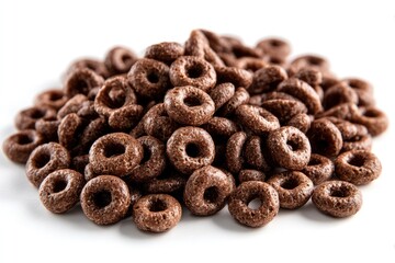 Obraz premium Chocolate Cereal Rings Pile