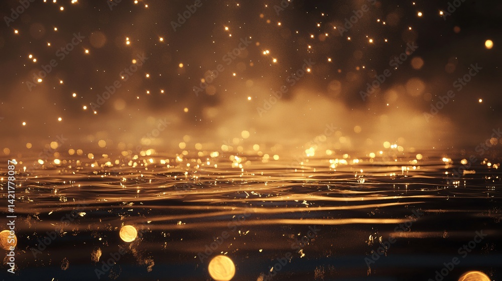 Poster a rain covered surface reflecting light and creating diffused patterns that enhance the beauty of na