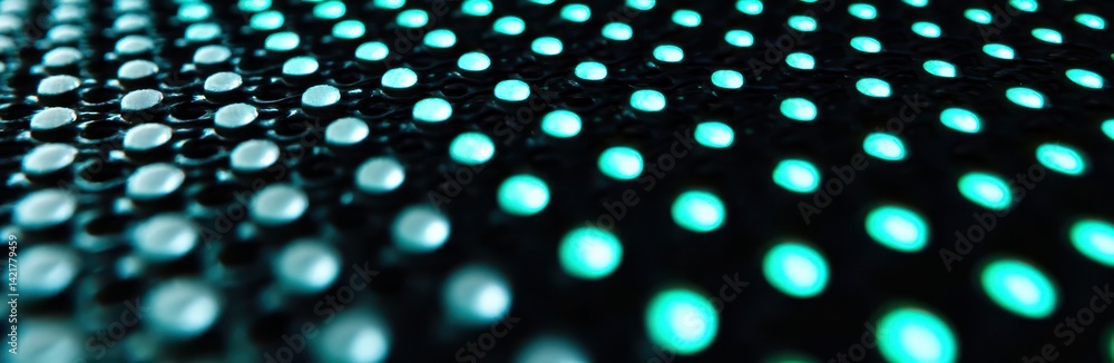 Poster a close up of a pattern of green and white dots