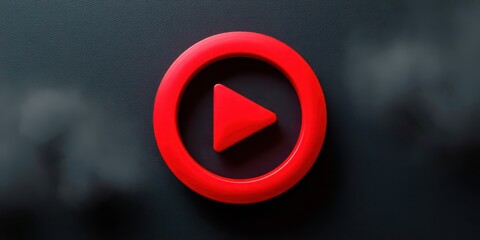 A red button with a triangle on it that says "play"