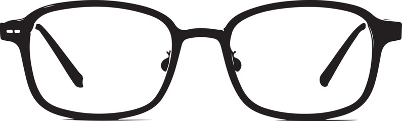 Glasses icon black vector isolated illustration 