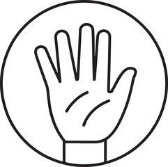 Hand vector icon isolated illustration