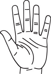 Hand vector icon isolated illustration