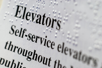 Braille writing directions route show