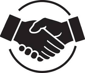 Handshake vector icon isolated illustration