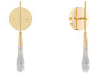 Soltaire gold Sconce - Elegant Lighting Fixture Against white Background