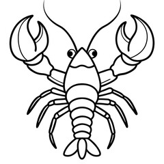 Elegant Lobster One-Line Vector Design