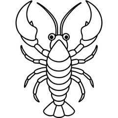 Elegant Lobster One-Line Vector Design