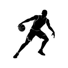 basketball player vector silhouette illustration