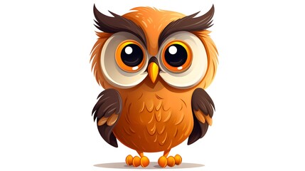 Fototapeta premium Colorful Cartoon Owl Vector Illustration for Kids Books and Nature Designs